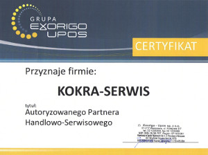 Certyfikat UPOS dla Kokra Serwis 